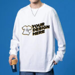 Cotton Custom Long Sleeve T Shirt - Image 3
