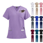Unisex Medical Uniforms Men Women Nursing Clothes Beauty Costume Nurse Scrubs Sets Doctor Dentist Workwear Clinical Tops Pants