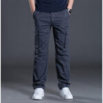 Men's overalls loose cotton work pants men's autumn and winter thickened cotton warm cotton pants - Image 8
