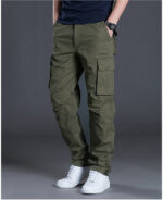 Men's overalls loose cotton work pants men's autumn and winter thickened cotton warm cotton pants - Image 9