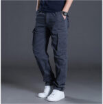 Men's overalls loose cotton work pants men's autumn and winter thickened cotton warm cotton pants - Image 10