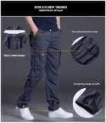 Men's overalls loose cotton work pants men's autumn and winter thickened cotton warm cotton pants - Image 3