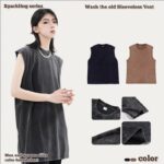 Heavyweight Washed Distressed Men's Tank Top T-shirt