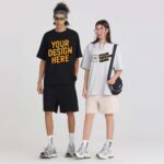 Premium 275g Pure Cotton T-Shirt Men, Free Custom Logo Printing, Loose Drop Shoulder Casual Wear, Custom Logo Tees - Image 5