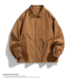 Men's Fall Fashion Collared Coach Jacket - Image 5