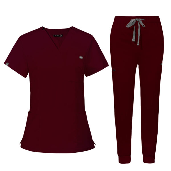 Solid Color Medical Uniform Sets for Doctor Nurse Spa Beauty Salon Front Desk, Custom Logo Available, High Quality European & American Style Workwear